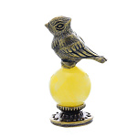 0047337/331 Сувенир Птица Чижик-пыжик на шарике Сувенир (белый)