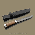 0018220 Златоуст Оружие сувенирное НОЖ "Сом" дамаск ( алюминий, кап)