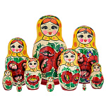 Матрешка Семеновская "Россиянка" 10 мест