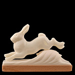 0017050 Кость. СКУЛЬПТУРА "Заяц -русак" рог лося  9*2,5*6см Авт. работа