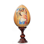 0029349-16см Сувенир ЯЙЦО пасхальное "РОЖДЕСТВО ХРИСТОВО!" на подставке (в ассортименте)  ВЕРНИСАЖ