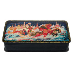 Шкатулка из папье-маше "Тройка. Зима"