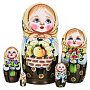 Матрешка "Яблоки" 5 мест, фотография 1. Интернет-магазин ЛАВКА ПОДАРКОВ