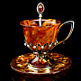 Чайная тройка "Императрица Екатерина II" янтарь, фотография 1. Интернет-магазин ЛАВКА ПОДАРКОВ