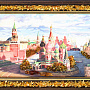 Картина янтарная "Храм Василия Блаженного" 24х15 см, фотография 2. Интернет-магазин ЛАВКА ПОДАРКОВ