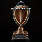 0060855 СУПЕР-ЦЕНА!Стойка для ножей"Щит"8пр дуб массив,чек. вст..+панель на стену)