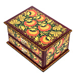 0023055/17*13см Хохлома Шкатулка КОМОДИК цвета в ассортименте Р75