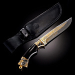 0016864/асс Златоуст Оружие сувенирное НОЖ украшенный (кап, зол., колп.) NZK