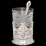 0028659-147,3  Серебро 925* чайный Набор "Скань" 3 предм. +футляр 840НБ03801 (подстаканник) 147,3