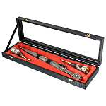 300310-Подарочный Набор, Кинжал(кожа)+2 Рога ФР П/У(с окном)