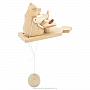 Богородская деревянная игрушка "Медведь с колбасой", фотография 3. Интернет-магазин ЛАВКА ПОДАРКОВ