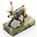 0034529/ФР Бронза Сувенир Статуэтка "Лось" Бронза Змеевик 