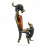 Статуэтка с янтарем "Такса и кот на стуле", фотография 6. Интернет-магазин ЛАВКА ПОДАРКОВ