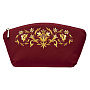 Косметичка "Букет весны". Бордовая с вышивкой, фотография 2. Интернет-магазин ЛАВКА ПОДАРКОВ
