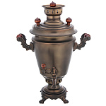 0074548/5л-рюмка Самовар Рюмка гладкая жаровой латунный толстостенный,бурая патина