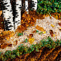 Картина янтарная "Березовая роща" 80х60 см, фотография 8. Интернет-магазин ЛАВКА ПОДАРКОВ