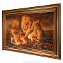 Картина янтарная "Лев. Семья" 69х117 см, фотография 3. Интернет-магазин ЛАВКА ПОДАРКОВ