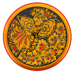 0074263 Хохлома ПАННО-ТАРЕЛКА ПРЕДАНИЕ СТАРИНЫ птица 300*21  18060300021