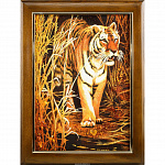 Янтарная картина "Уссурийский тигр"