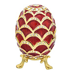  Традиции ФАБЕРЖЕ Сувенир ЯЙЦО Пасхальное красное 10 см