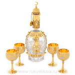 0010284 Златоуст Набор "Мусульманский": Графин+4фужера