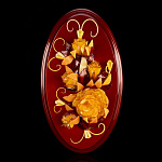 0055409-НП ПАННО ЯНТАРНОЕ "Цветы" 20*36см