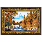 300193 НП-Картина Янтарная "ПЕЙЗАЖ" (баг.29*20 см/ полот.24*15 см)