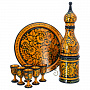Питейный водочный набор на 6 персон "Цветы". Хохлома, фотография 6. Интернет-магазин ЛАВКА ПОДАРКОВ