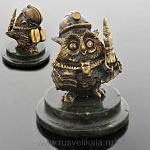 139189 Бронза Скульптура "Сова-шахтер" 