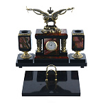 202525 Златоуст Письменный набор ДВУГЛАВЫЙ ОРЕЛ ,яшма 340*300*240мм