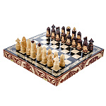 0072036 Нат.дерево ШАХМАТЫ СКЛАДНЫЕ "ГЕРБ" 40*20*9см 