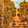 Картина янтарная "У лесного озера" 60 х 80 см, фотография 3. Интернет-магазин ЛАВКА ПОДАРКОВ