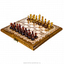 Шахматы деревянные резные с фигурами из янтаря, фотография 1. Интернет-магазин ЛАВКА ПОДАРКОВ