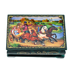 201240 Шкатулка  Русские мотивы "ТРОЙКА" 9*6*4 см 