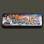 /18*6,5*4см Художественная роспись Шкатулка-Пенал "Санкт-Петербург"/110  