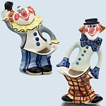 0025293 Сувенир Скульптура "КЛОУН-карандашница" фарфор в ассортименте 16-19см