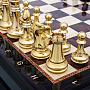 Подарочные шахматы с металлическими фигурами "Стаунтон" 48х48 см, фотография 3. Интернет-магазин ЛАВКА ПОДАРКОВ