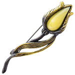 0058503/2020.4 Брошь Тюльпан Вечной Любви (белый)