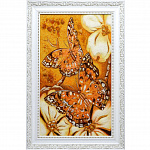 Картина янтарная "Бабочки"
