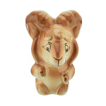 26396/цвет Гжель Скульптура "Овца большая с рогами "цветная