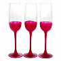 Набор бокалов для шампанского 175 мл "Пламя". 3 предмета, фотография 3. Интернет-магазин ЛАВКА ПОДАРКОВ