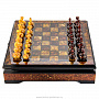 Шахматы-шашки с инкрустацией из янтаря "Статус", фотография 7. Интернет-магазин ЛАВКА ПОДАРКОВ