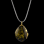 0050403/Подвеска 723068 вст.янтарь р/п (Ag 925)