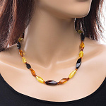 0039828/53-20 Янтарь натуральный Бусы "Елена", крученая