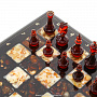 Шахматный ларец с инкрустацией и фигурами из янтаря, фотография 5. Интернет-магазин ЛАВКА ПОДАРКОВ