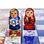 Шахматы деревянные "Гжель/Хохлома", фотография 4. Интернет-магазин ЛАВКА ПОДАРКОВ