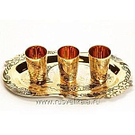 10489 Златоуст Набор водочный "Классика":Блюдо+3стопки в ПУ 