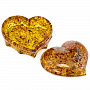 Шкатулка из янтаря "Сердце. Яблочки на ветке", фотография 4. Интернет-магазин ЛАВКА ПОДАРКОВ