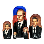Матрешка "Вожди-политики. В.В.Путин" 5 мест