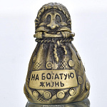 0025570 Сувенир КОЛОКОЛЬЧИК-ОБЕРЕГ "НА БОГАТУЮ ЖИЗНЬ"